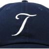 imageDALIX Initial Hat Letter T Womens Baseball Cap Monogram Cursive EmbroiderNavy Blue