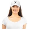 imageDALIX Initial Hat Letter T Womens Baseball Cap Monogram Cursive EmbroiderWhite