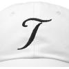 imageDALIX Initial Hat Letter T Womens Baseball Cap Monogram Cursive EmbroiderWhite