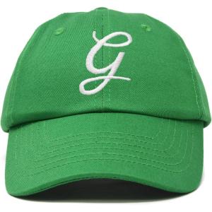 imageDALIX Initial Hat Letter G Womens Baseball Cap Monogram Cursive EmbroiderKelly Green
