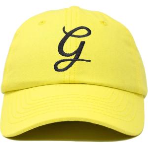 imageDALIX Initial Hat Letter G Womens Baseball Cap Monogram Cursive EmbroiderMinion Yellow