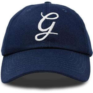 imageDALIX Initial Hat Letter G Womens Baseball Cap Monogram Cursive EmbroiderNavy Blue