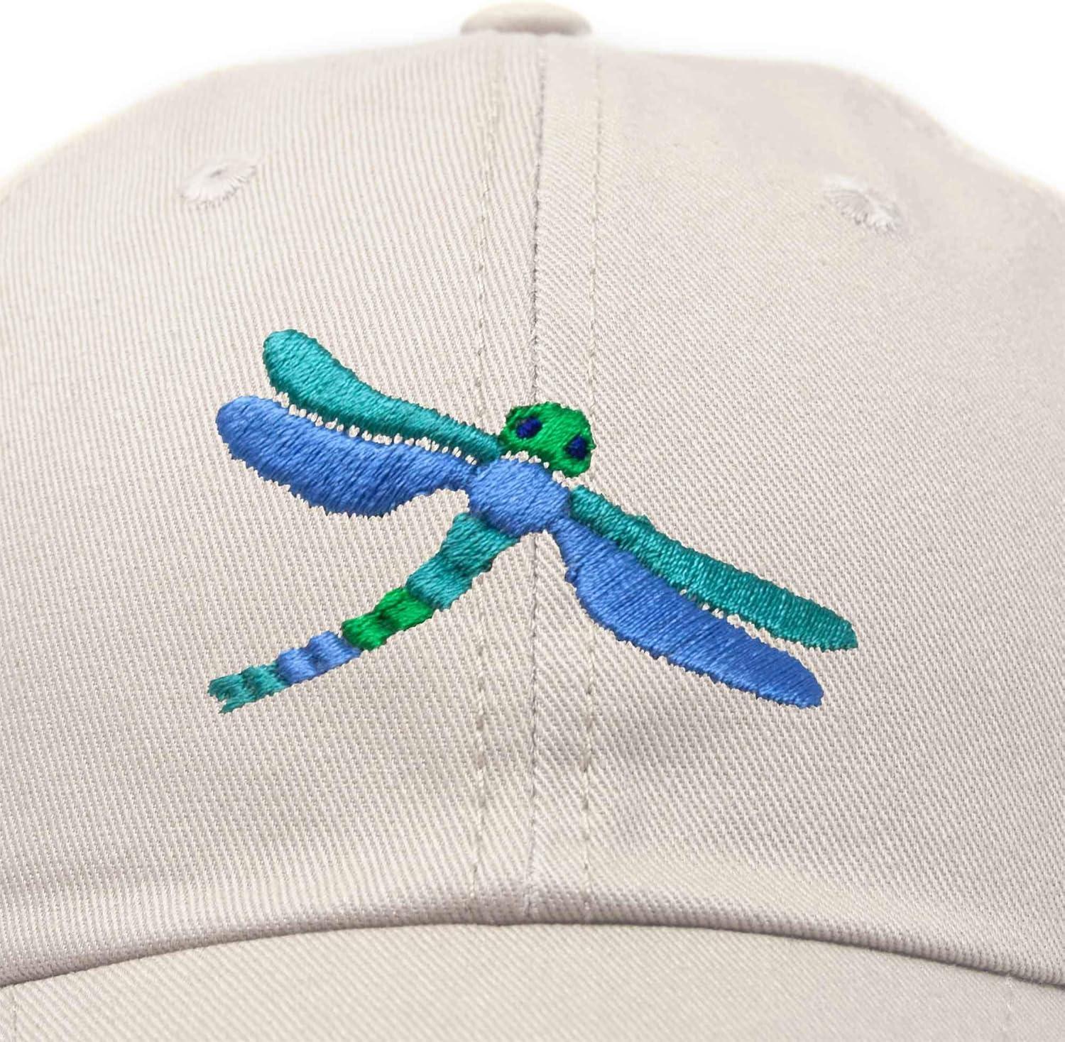 imageDALIX Dragonfly Womens Baseball Cap Fashion HatBeige