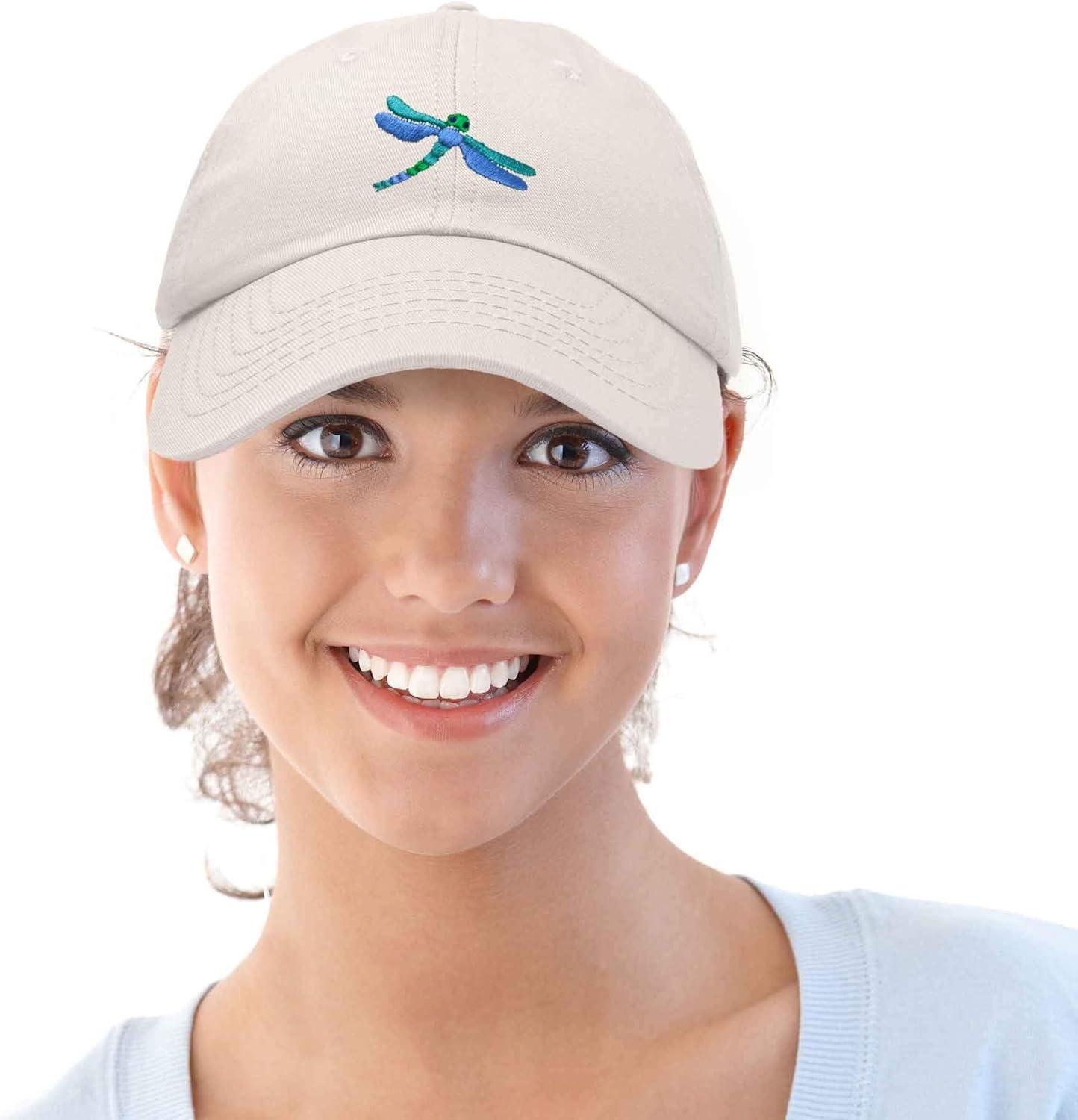 imageDALIX Dragonfly Womens Baseball Cap Fashion HatBeige