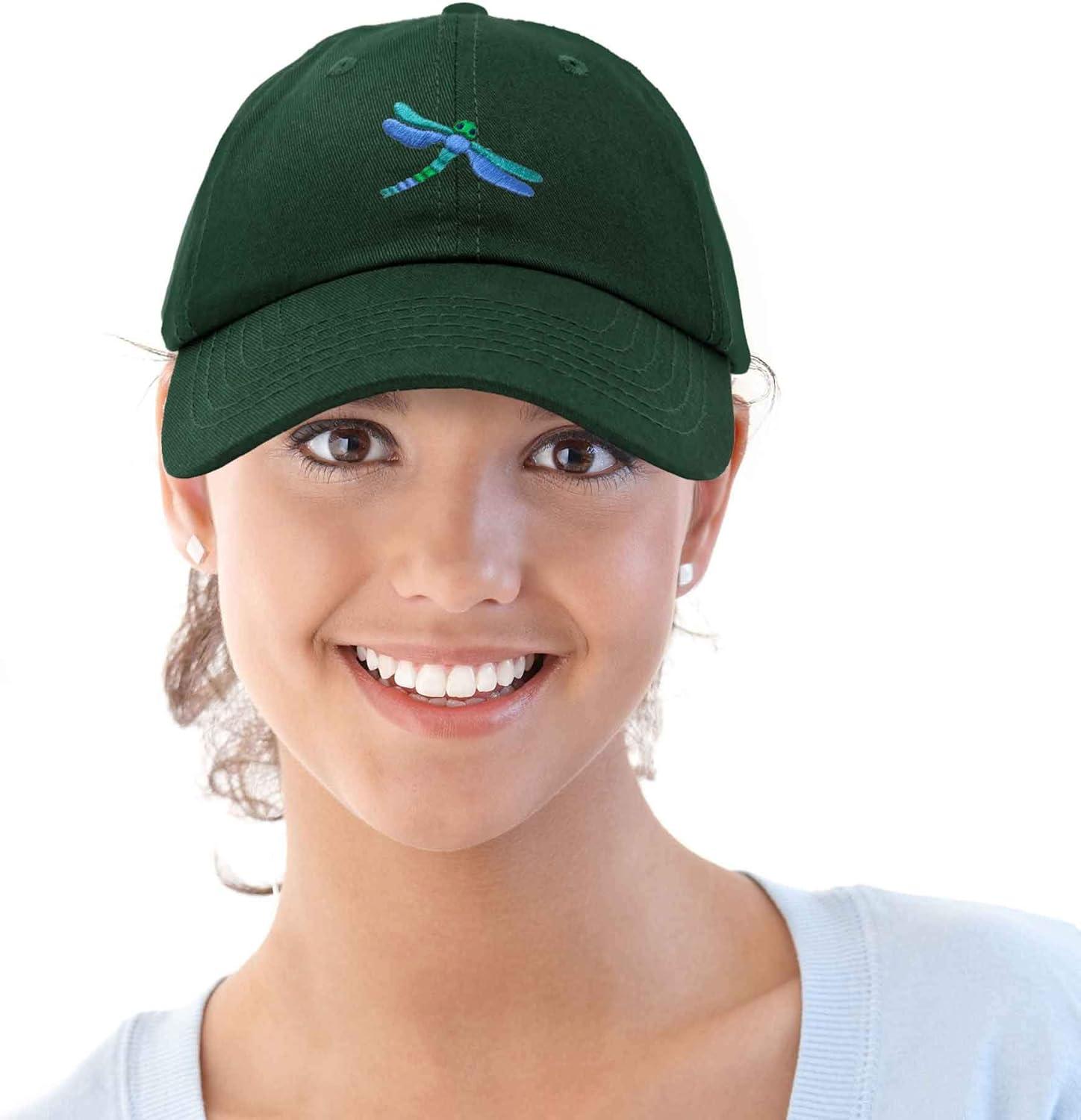imageDALIX Dragonfly Womens Baseball Cap Fashion HatDark Green