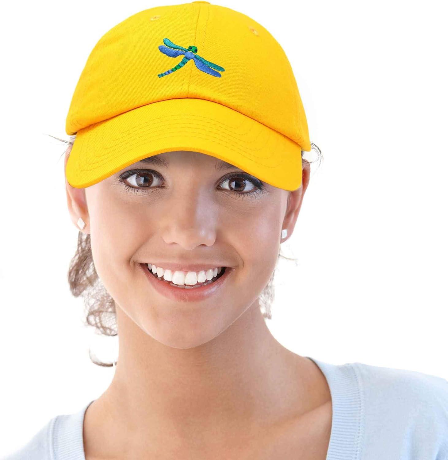 imageDALIX Dragonfly Womens Baseball Cap Fashion HatGold