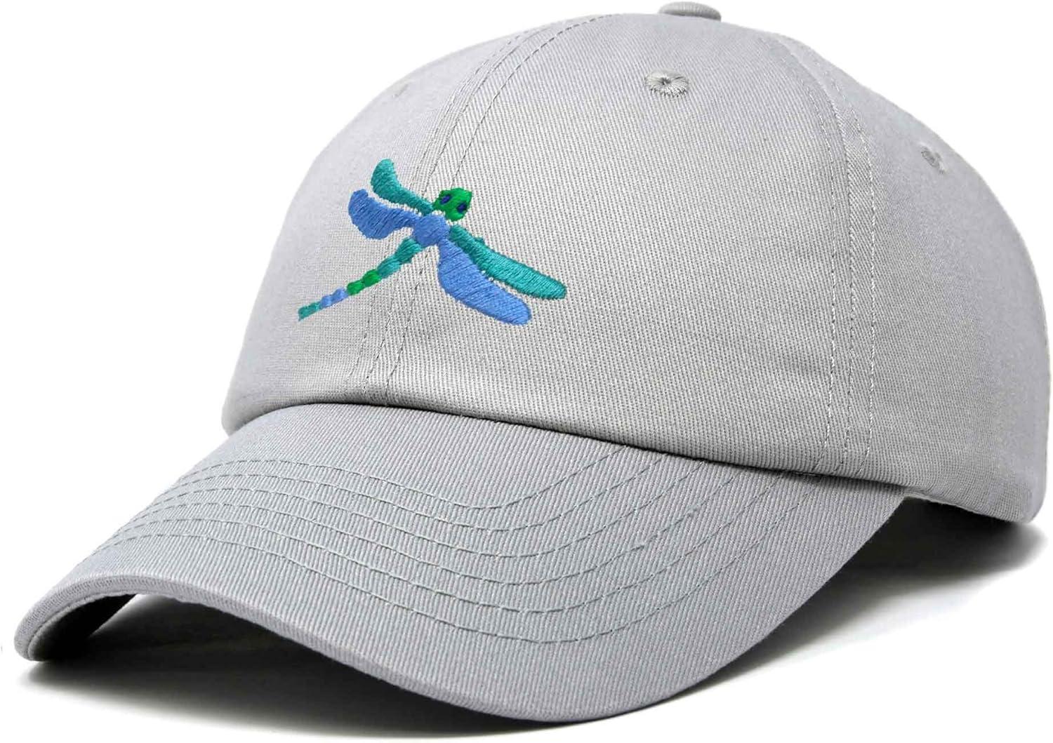 imageDALIX Dragonfly Womens Baseball Cap Fashion HatGray