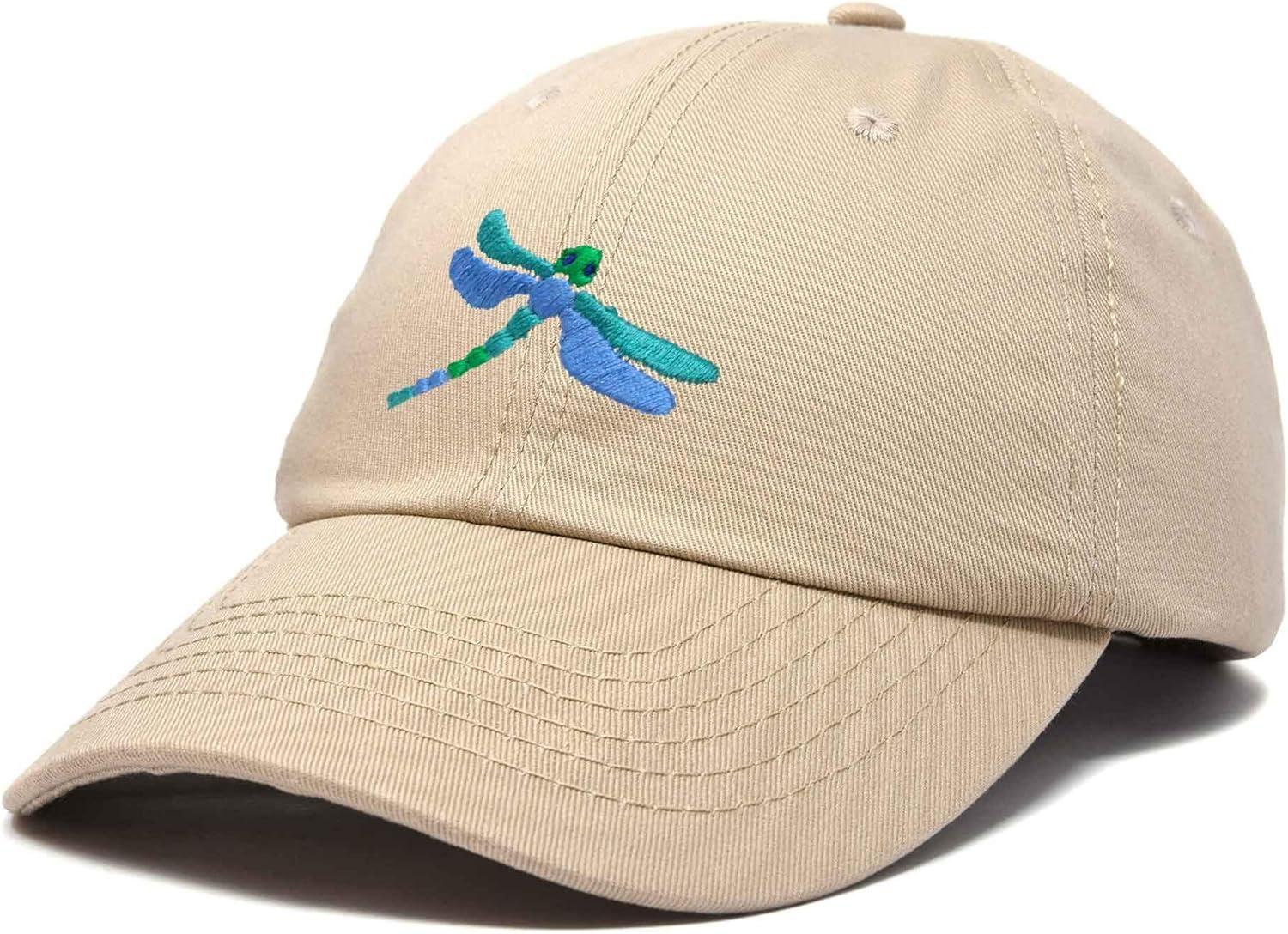 imageDALIX Dragonfly Womens Baseball Cap Fashion HatKhaki