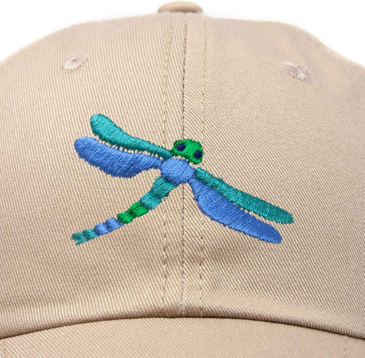 imageDALIX Dragonfly Womens Baseball Cap Fashion HatKhaki