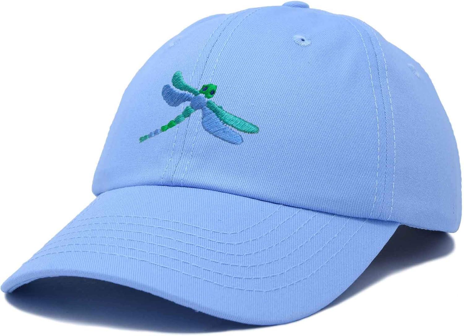 imageDALIX Dragonfly Womens Baseball Cap Fashion HatLight Blue