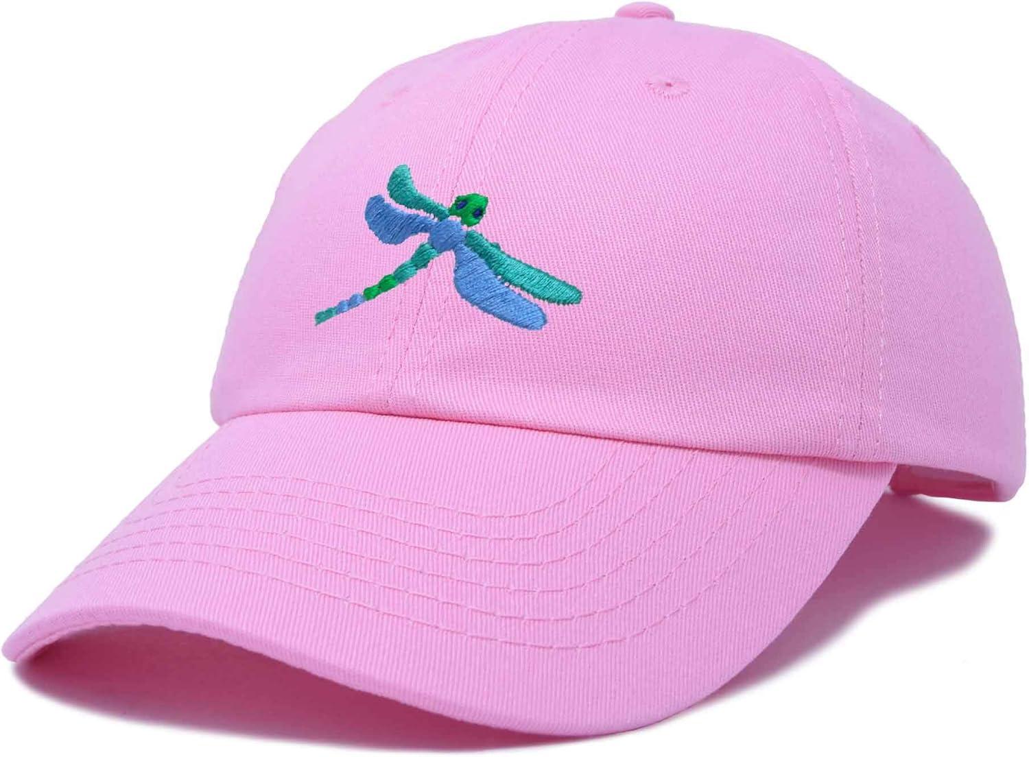 imageDALIX Dragonfly Womens Baseball Cap Fashion HatLight Pink