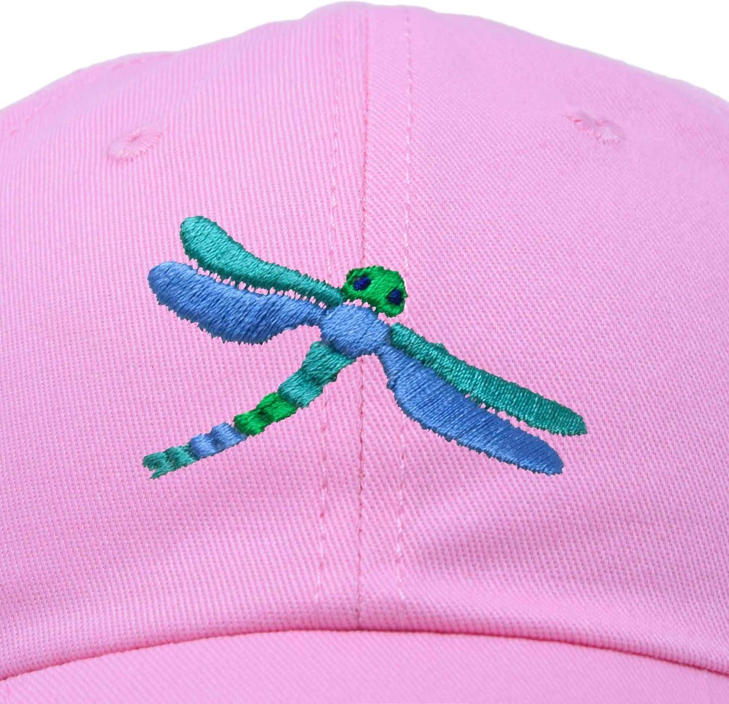 imageDALIX Dragonfly Womens Baseball Cap Fashion HatLight Pink