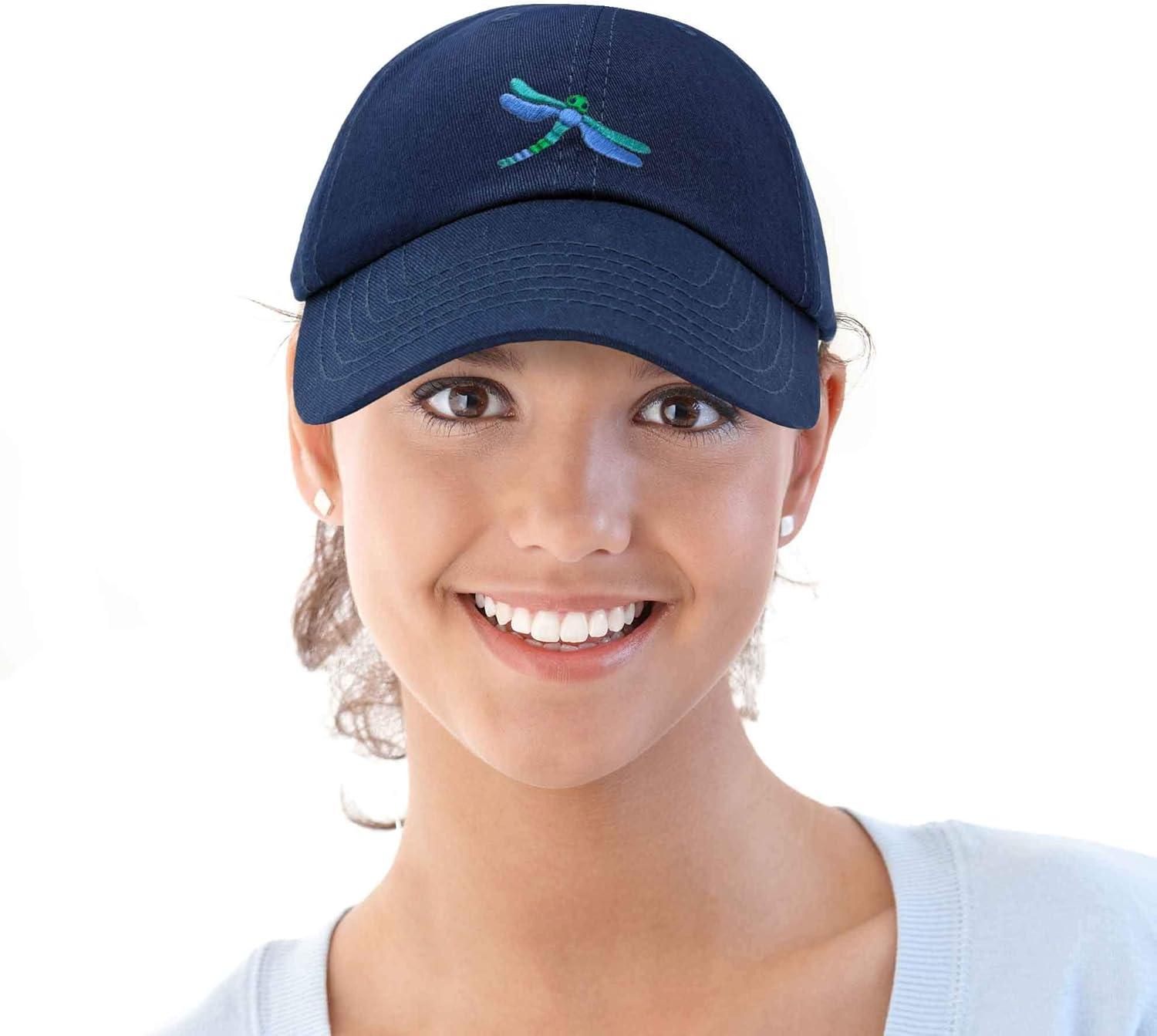 imageDALIX Dragonfly Womens Baseball Cap Fashion HatNavy Blue