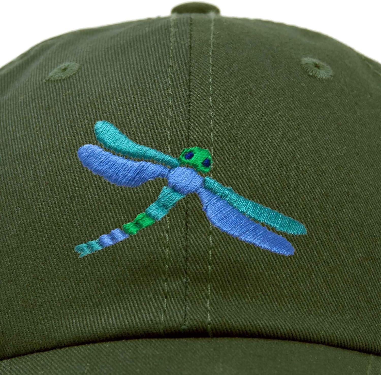 imageDALIX Dragonfly Womens Baseball Cap Fashion HatOlive