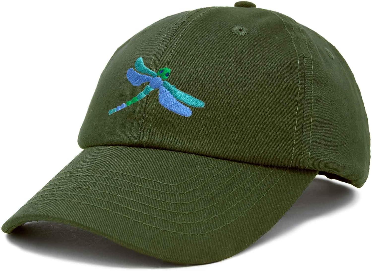 imageDALIX Dragonfly Womens Baseball Cap Fashion HatOlive