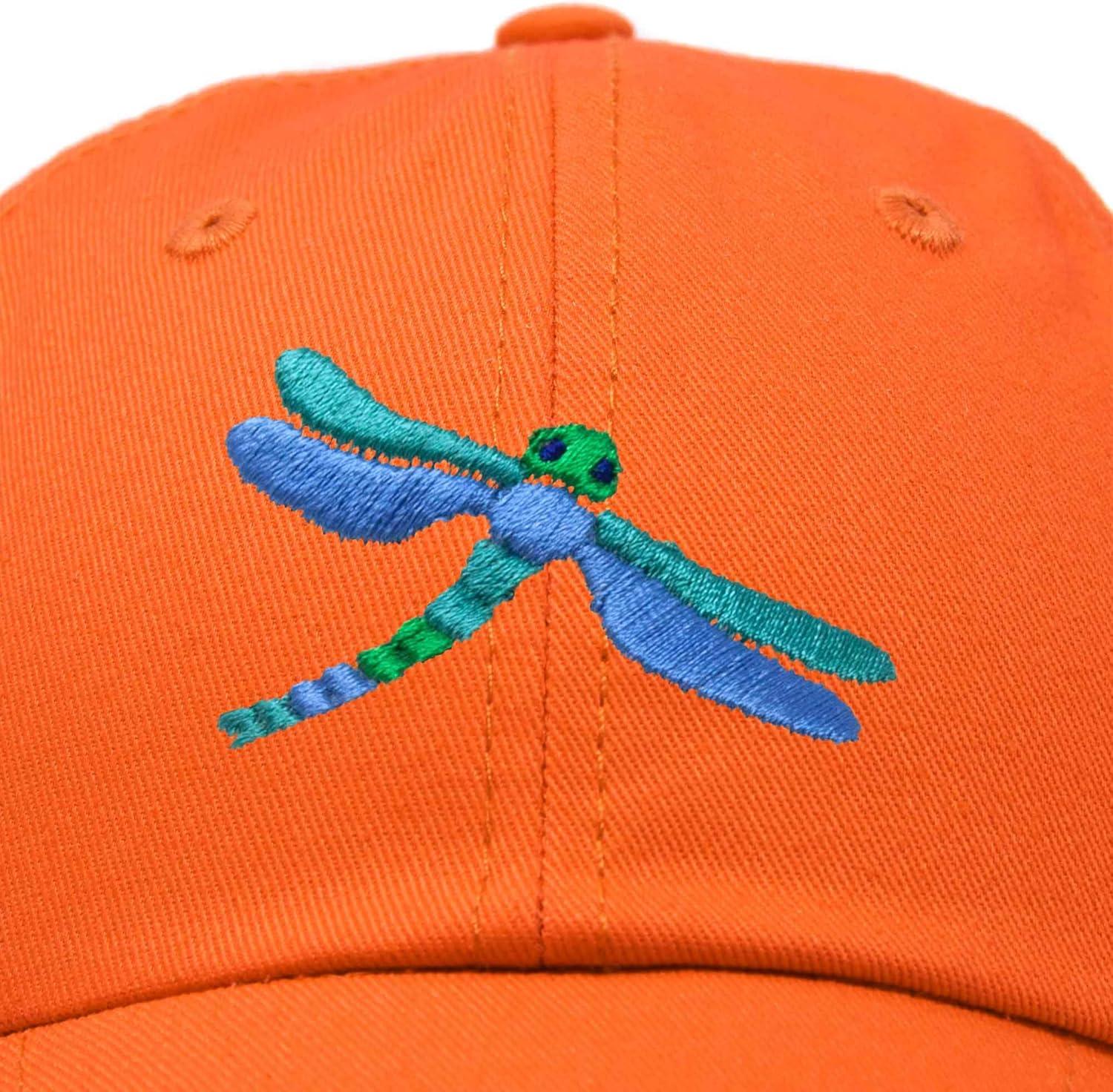 imageDALIX Dragonfly Womens Baseball Cap Fashion HatOrange