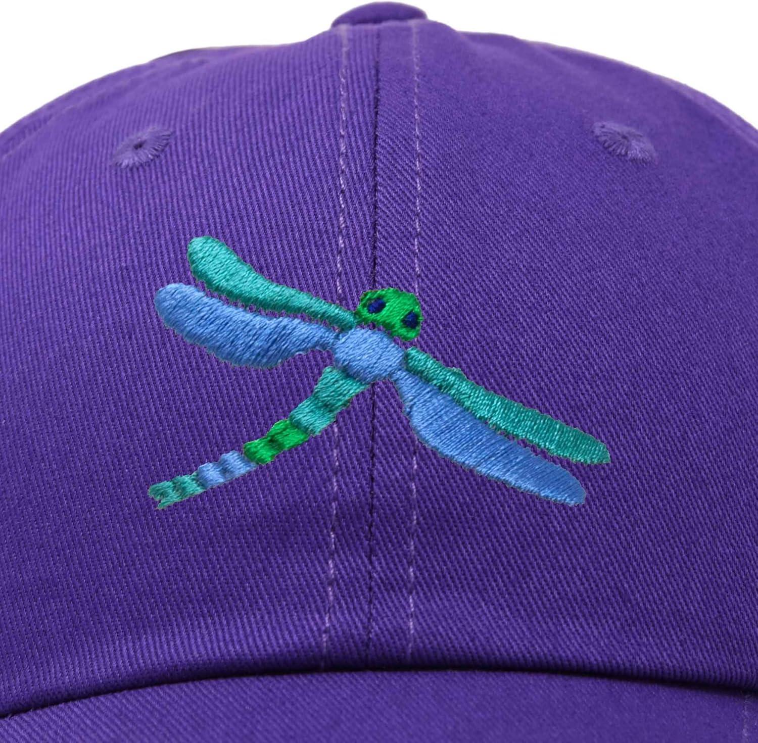 imageDALIX Dragonfly Womens Baseball Cap Fashion HatPurple