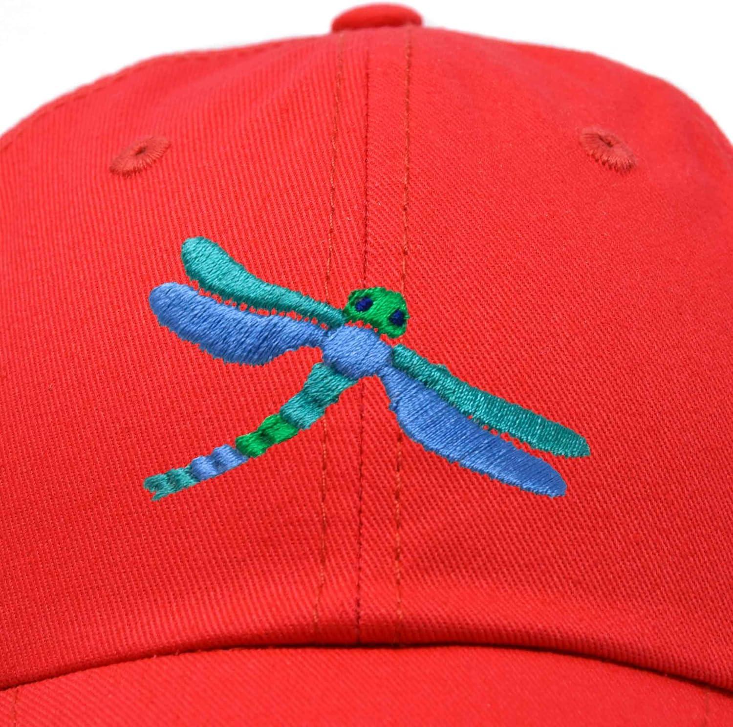 imageDALIX Dragonfly Womens Baseball Cap Fashion HatRed