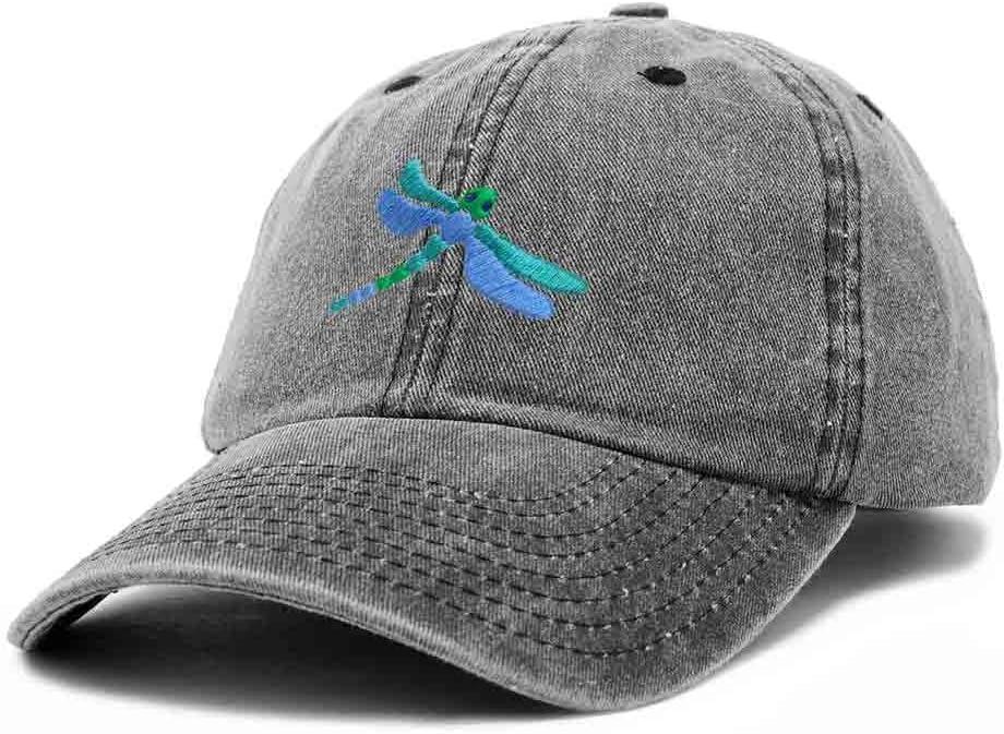 imageDALIX Dragonfly Womens Baseball Cap Fashion HatWashed Black