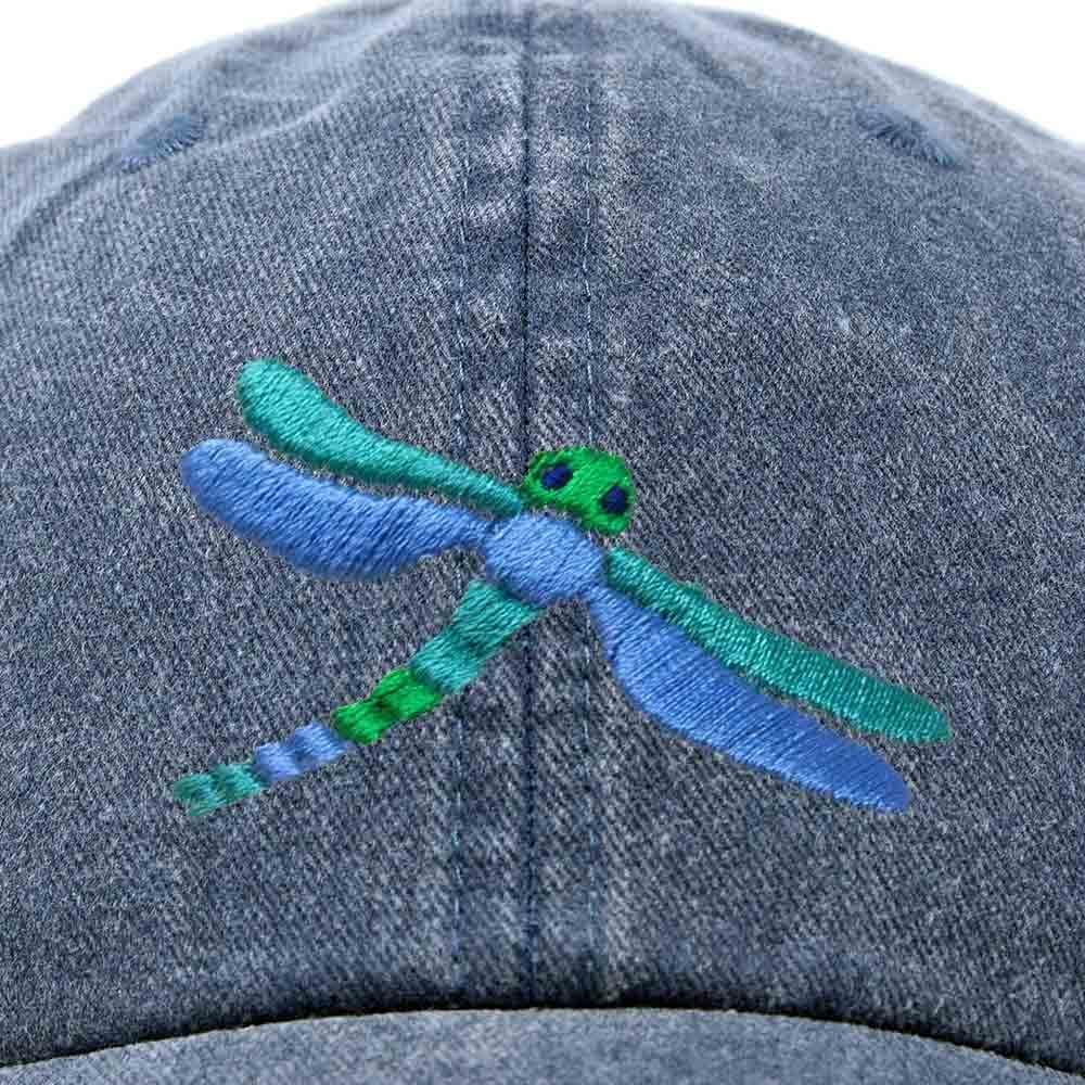 imageDALIX Dragonfly Womens Baseball Cap Fashion HatWashed Navy Blue