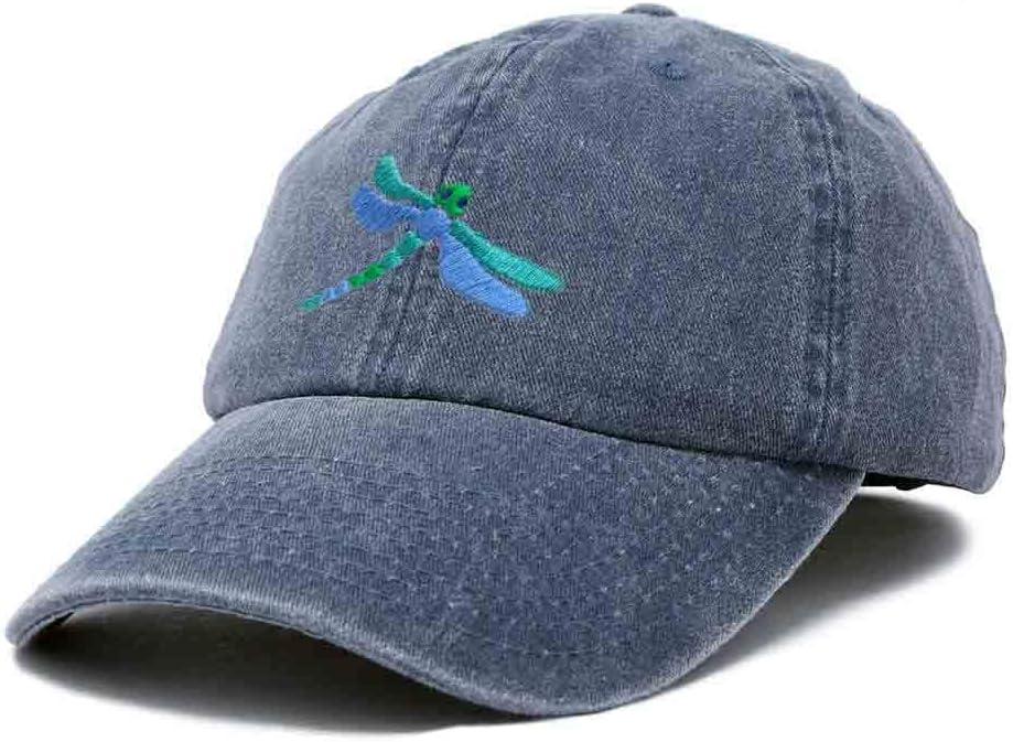 imageDALIX Dragonfly Womens Baseball Cap Fashion HatWashed Navy Blue