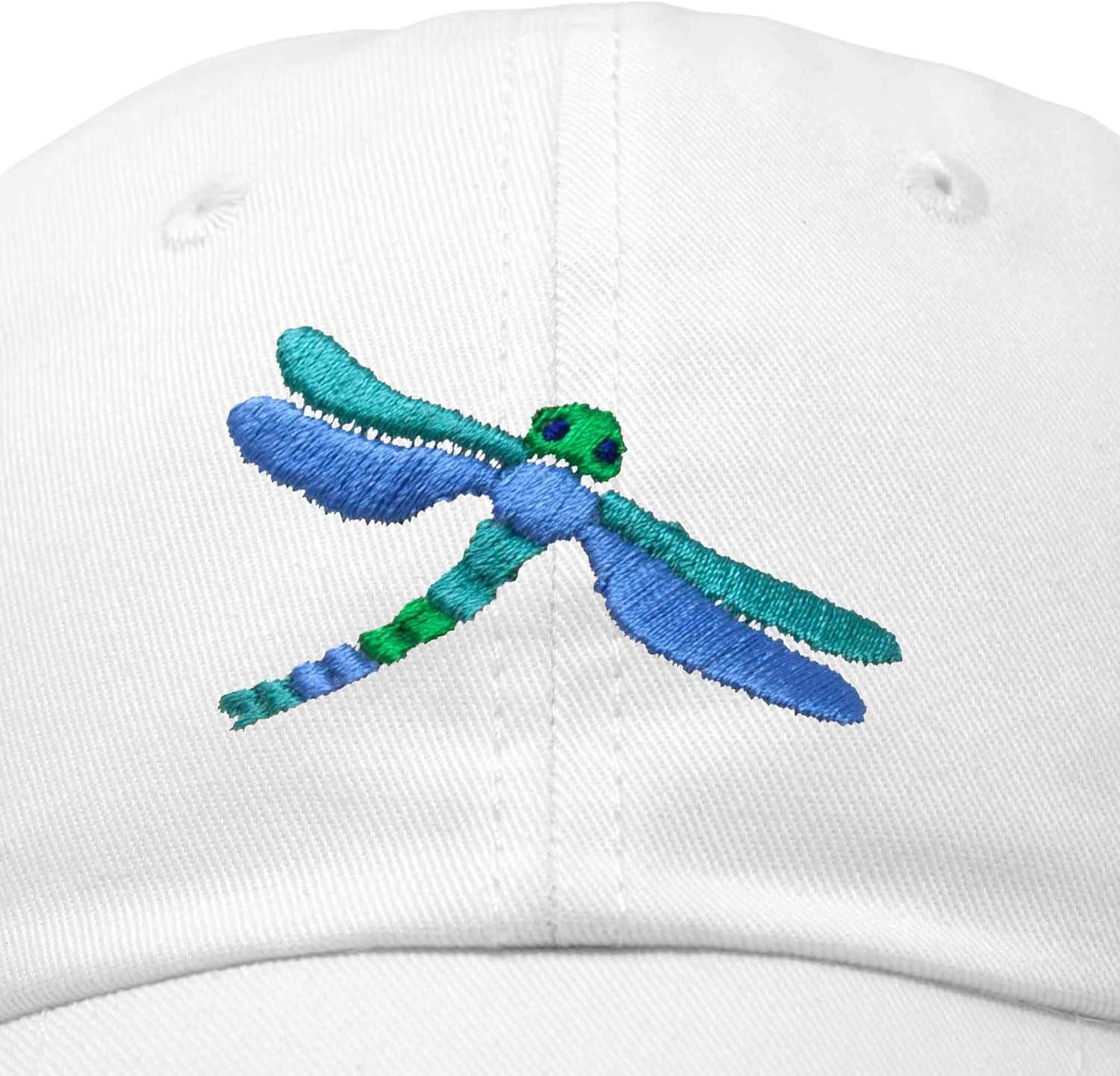 imageDALIX Dragonfly Womens Baseball Cap Fashion HatWhite