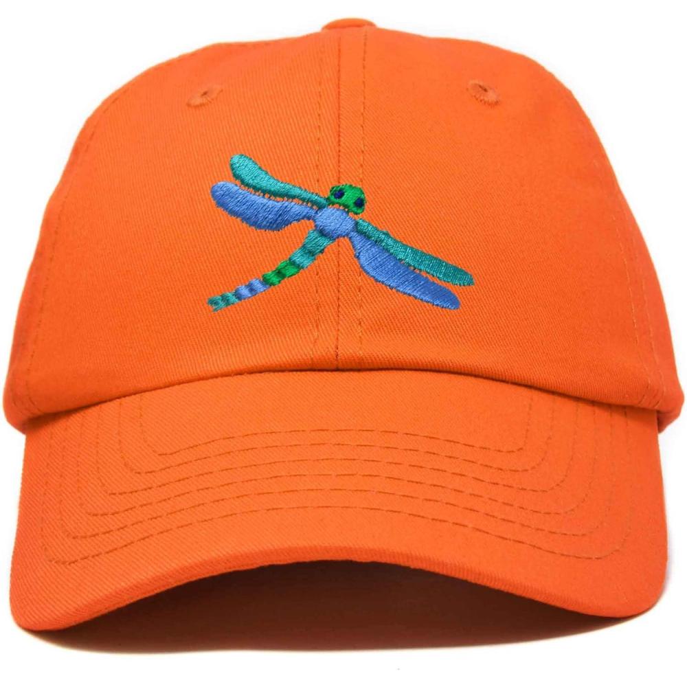 imageDALIX Dragonfly Womens Baseball Cap Fashion HatOrange