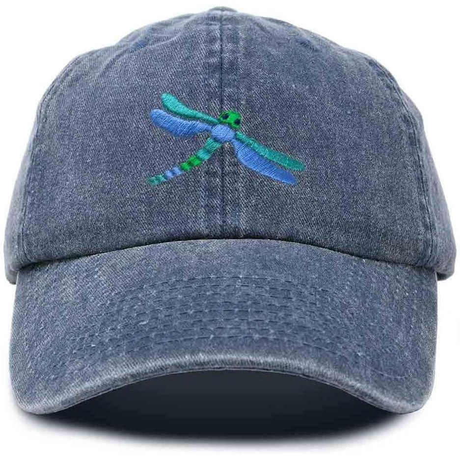 imageDALIX Dragonfly Womens Baseball Cap Fashion HatWashed Navy Blue