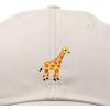 imageDALIX Giraffe Embroidered Dad Hat Cotton Baseball Cap WomenBeige