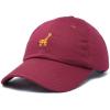 imageDALIX Giraffe Embroidered Dad Hat Cotton Baseball Cap WomenMaroon