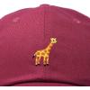 imageDALIX Giraffe Embroidered Dad Hat Cotton Baseball Cap WomenMaroon
