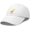 imageDALIX Giraffe Embroidered Dad Hat Cotton Baseball Cap WomenWhite