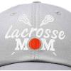 imageDALIX Lacrosse Mom Hat Womens Baseball Caps Unstructured Dad HatsGray