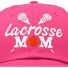 imageDALIX Lacrosse Mom Hat Womens Baseball Caps Unstructured Dad HatsHot Pink