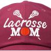 imageDALIX Lacrosse Mom Hat Womens Baseball Caps Unstructured Dad HatsMaroon