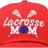 imageDALIX Lacrosse Mom Hat Womens Baseball Caps Unstructured Dad HatsRed