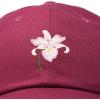 imageDALIX Orchid Hat Womens Floral Baseball CapMaroon