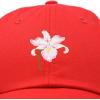 imageDALIX Orchid Hat Womens Floral Baseball CapRed
