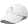 imageDALIX Tulip Hat Womens Floral Collection Baseball CapWhite