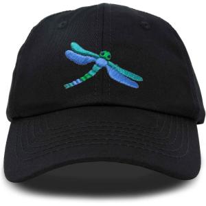 imageDALIX Dragonfly Womens Baseball Cap Fashion HatBlack