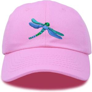imageDALIX Dragonfly Womens Baseball Cap Fashion HatLight Pink