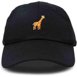imageDALIX Giraffe Embroidered Dad Hat Cotton Baseball Cap WomenBlack