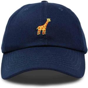 imageDALIX Giraffe Embroidered Dad Hat Cotton Baseball Cap WomenNavy Blue