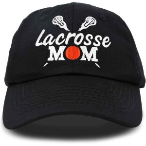 imageDALIX Lacrosse Mom Hat Womens Baseball Caps Unstructured Dad HatsBlack