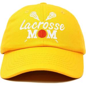 imageDALIX Lacrosse Mom Hat Womens Baseball Caps Unstructured Dad HatsGold