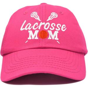 imageDALIX Lacrosse Mom Hat Womens Baseball Caps Unstructured Dad HatsHot Pink