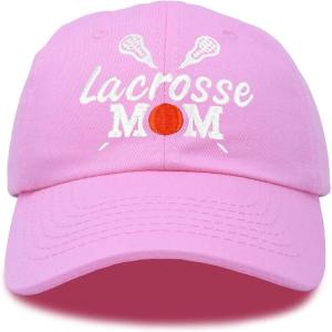imageDALIX Lacrosse Mom Hat Womens Baseball Caps Unstructured Dad HatsLight Pink