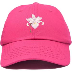 imageDALIX Orchid Hat Womens Floral Baseball CapHot Pink
