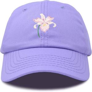imageDALIX Orchid Hat Womens Floral Baseball CapLavender