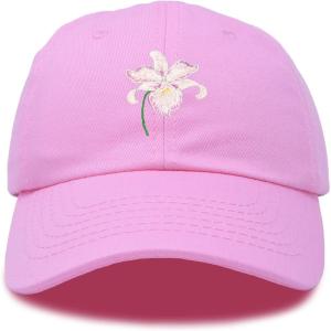 imageDALIX Orchid Hat Womens Floral Baseball CapLight Pink